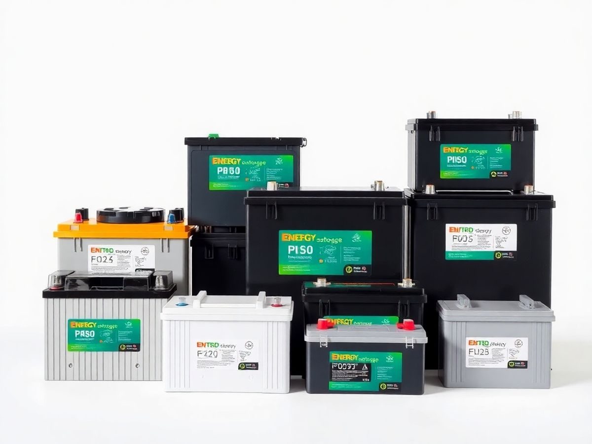 Baterii pentru stocare a energiei pe fundal neutru.