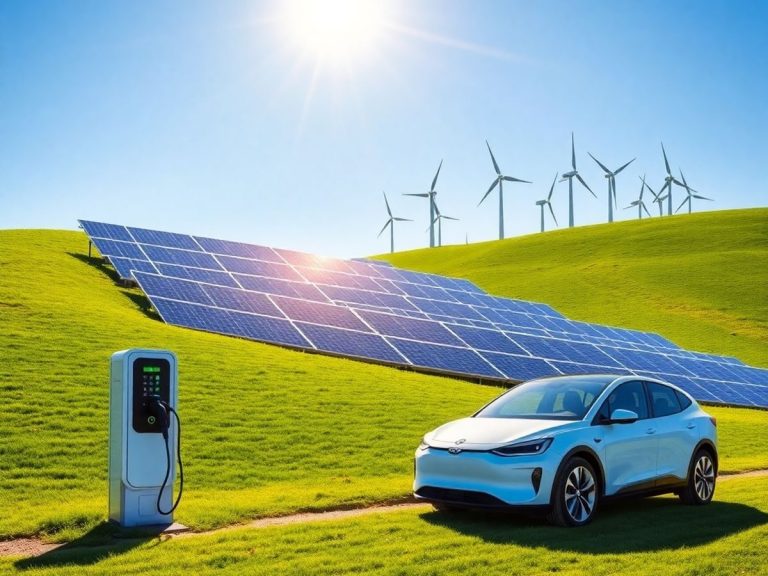 Panouri solare, eoliene, mașini electrice
