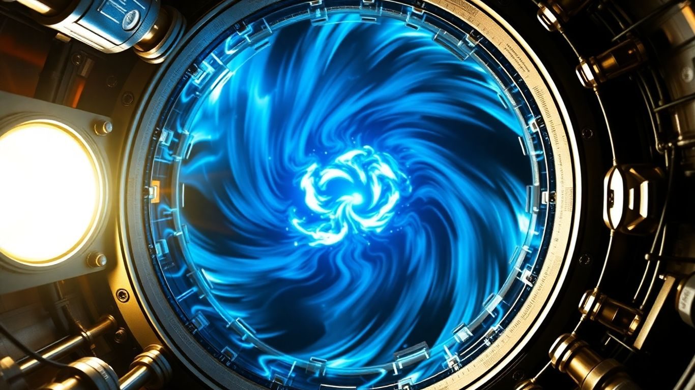 Plasma energetică într-un reactor futurist.