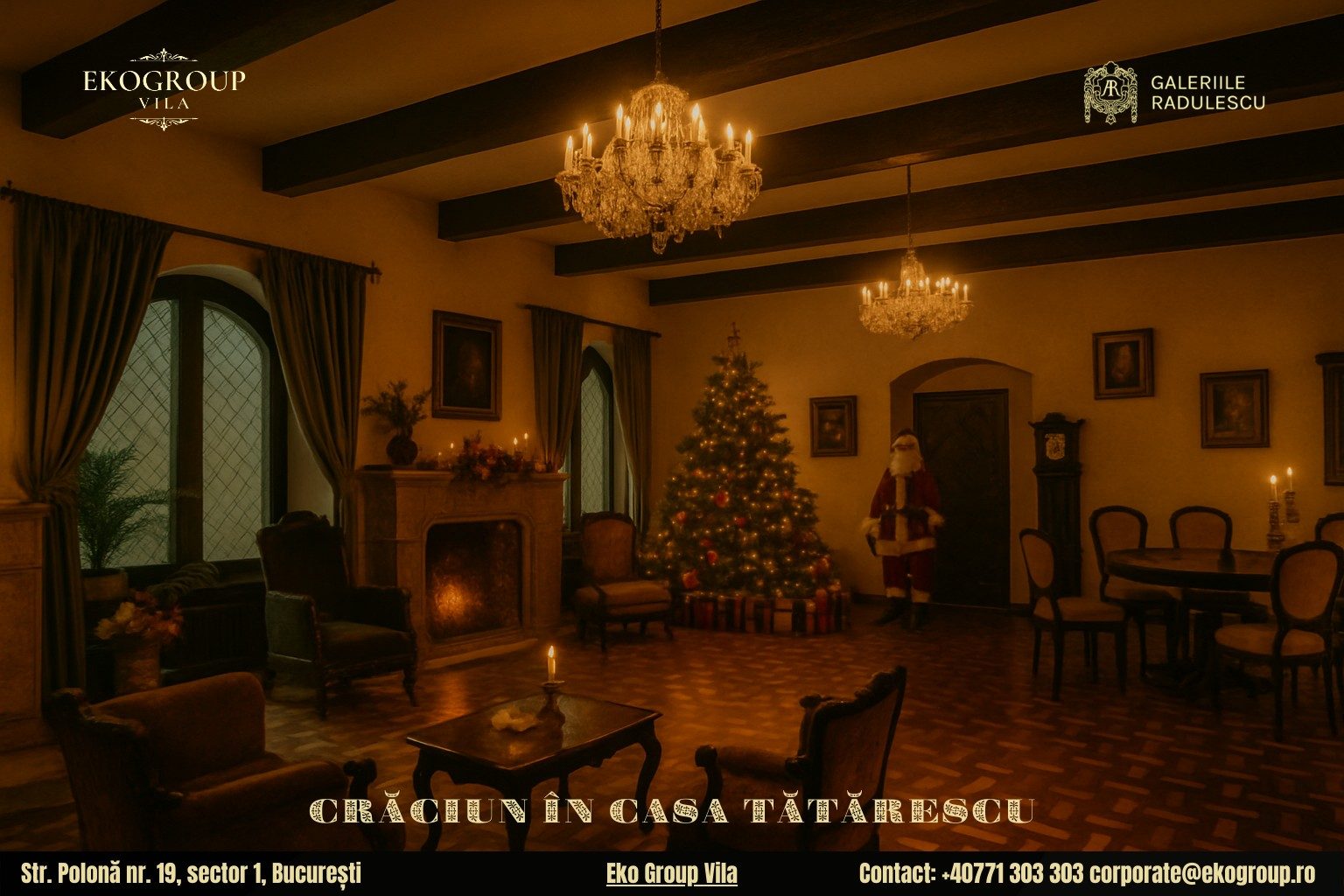 Evenimente de Crăciun București: O Călătorie Nostalgică în Timp – Crăciunul Anilor ’30 la Eko Group Vila